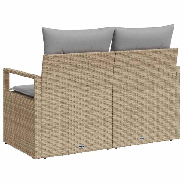 vidaXL Divano da giardino con cuscino 120 x 62 x 69 cm. polyrattan