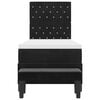 vidaXL Letto a molle con materasso Nero 80 x 200 cm Velluto