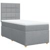 vidaXL Giroletto a Molle con Materasso Grigio Chiaro100x200 cm Tessuto
