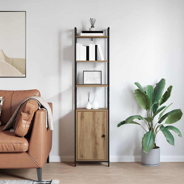 vidaXL Armadio per Libri Rovere artigianale 40 x 24 x 161 cm