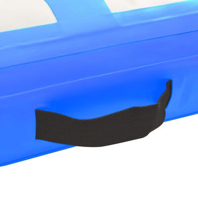 vidaXL Tappetino Ginnastica Gonfiabile con Pompa 400x100x15cm PVC Blu