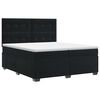 vidaXL Letto box spring con materasso Nero 200 x 200 cm Velluto