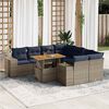 vidaXL Set Divano da Giardino 9 pz con Cuscini Grigio in Polyrattan