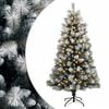 vidaXL Albero di Natale Artificiale con Rami Pieghevoli 120 cm 150 LED