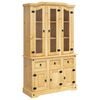 vidaXL Credenza Corona Marrone 112x43x191,5cm in Legno di Pino Messicano