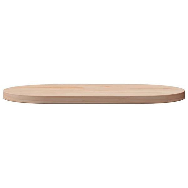 vidaXL Piano del tavolo 70x35x2,5 cm in legno massello di pino ovale