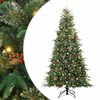 vidaXL Albero di Natale Artificiale con Rami Pieghevoli Verde 240 cm