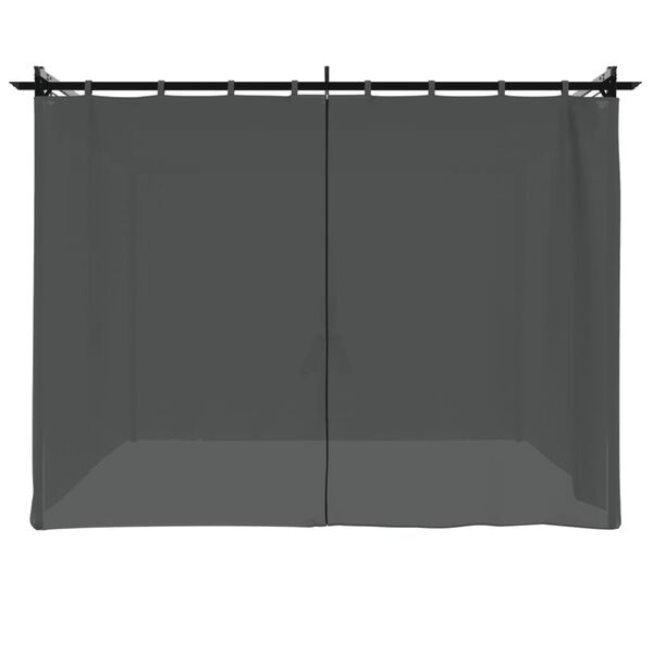 vidaXL Gazebo con Tende Antracite 3x3 m in Acciaio