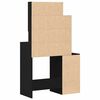 vidaXL Tavolo da Trucco Rovere Nero 80 x 35 x 132 cm Legno multistrato