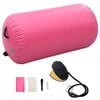 vidaXL Rotolo da Ginnastica Gonfiabile con Pompa 120x90 cm in PVC Rosa