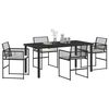 vidaXL Set da Pranzo per Giardino 5 pcs Nero