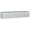 vidaXL Letto Rialzato Giardino 400x80x77 cm in Acciaio Zincato Argento