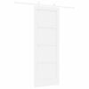 vidaXL Porta scorrevole Bianco 78 x 211 cm Pino massello