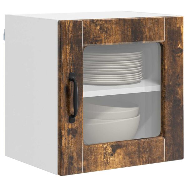 vidaXL Mobile da cucina con porta 2 pcs Rovere fum&eacute; 40 x 31 x 40 cm