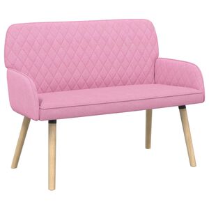 vidaXL Divano a 2 Posti con Gambe in Legno Massello 2 posto Rosa