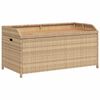 vidaXL Panca Portaoggetti Beige Misto 100x50x52 cm Polyrattan e Acacia
