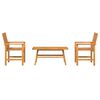 vidaXL Set Lounge da Giardino 3 pcs Marrone Legno di Acacia Massello