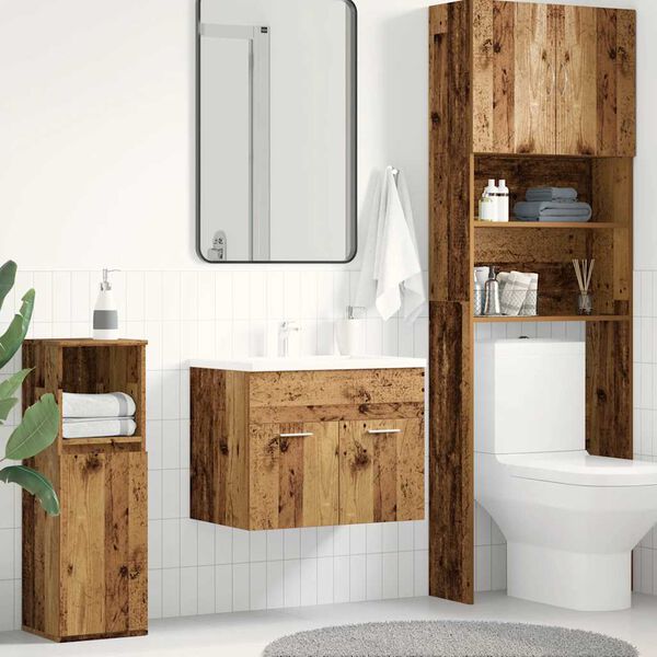 vidaXL Mobile Lavabo Bagno Legno Antico 60x38,5x46 cm in Truciolato