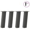 vidaXL Gambe per tavolino 4 pz Antracite 30 cm Acciaio