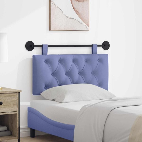 vidaXL Testata appesa Blu jeans 90 x 55 x 7 cm Tessuto