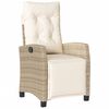 vidaXL Set da Bistr&ograve; 3 pz con Cuscini Beige in Polyrattan