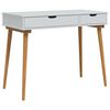 vidaxl Tavolo da Trucco FAUSKE Bianco 100 x 50 x 78 cm