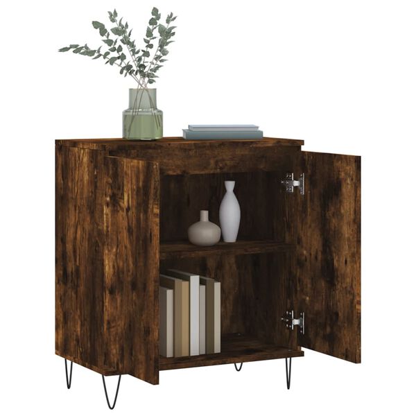 vidaXL Credenza Rovere Fumo 60x35x70 cm in Legno Multistrato