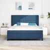 vidaXL Letto a Sorgente LED con materasso Blu 180 x 200 cm Tessuto