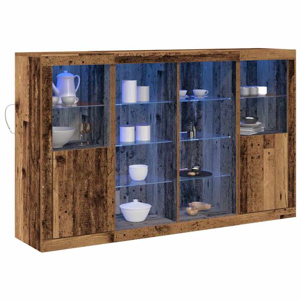 vidaXL Madia LED Legno vecchio 163 x 37 x 100 cm Legno multistrato