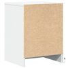 vidaXL Comodino con Luci LED Bianco in Legno Multistrato