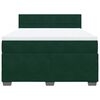vidaXL Giroletto a Molle con Materasso Verde Scuro 140x190 cm Velluto