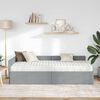 vidaXL Struttura Letto Angolare con Materasso 2 pcs Grigio chiaro