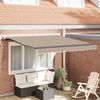 vidaXL Tenda Retrattile Beige 350 x 250 cm Tessuto e Alluminio