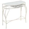 vidaXL Tavolino Laterale in Stile Francese in Metallo 82x39x76 Bianco