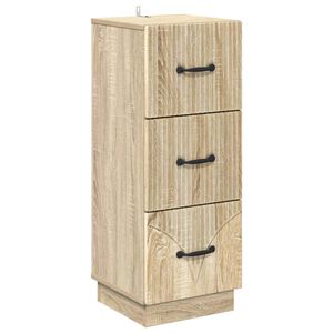 vidaXL Mobile con Cassetti Rovere Sonoma 33 x 34,5 x 87 cm