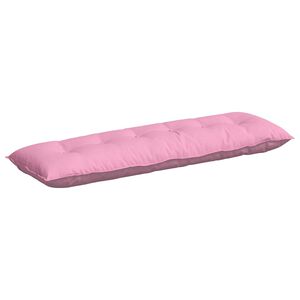 vidaXL Cuscino per Schiena Rosa 160 x 19 x 50 cm Tessuto