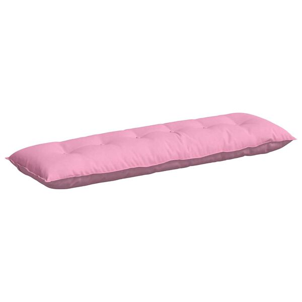 vidaXL Cuscino per Schiena Rosa 160 x 19 x 50 cm Tessuto