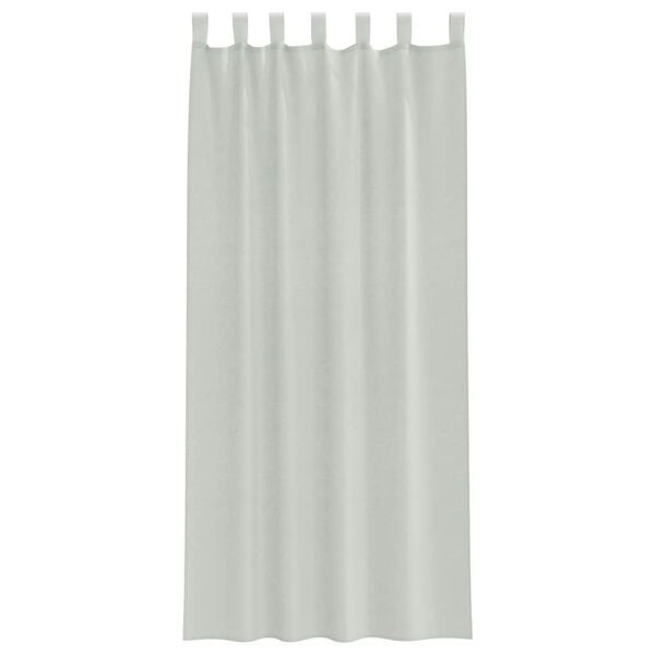 vidaXL Tende in Voile con Passanti 2 pz Grigio Chiaro 140x245 cm