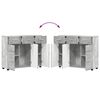 vidaXL Credenza con porta FLORIN Grigio cemento 88,5 x 30,5 x 73 cm