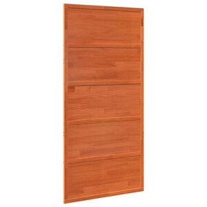 vidaXL Porta del fienile Marrone cerato Legno Massello di Pino
