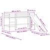 vidaXL Letto Soppalco Scivolo Bambini Bianco 80x200 cm Massello Pino