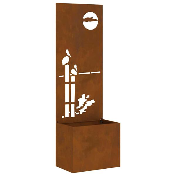 vidaXL Schermo per privacy in giardino Traforo Ruggine 50 x 140 cm