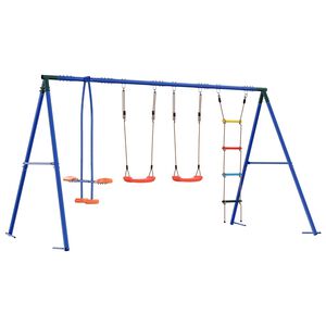 vidaXL Set di Altalene per Esterni Multicolore Acciaio e PE