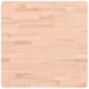 vidaXL Piano per Tavolo 60x60x1,5 cm Quadrato Legno Massello di Faggio