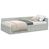 vidaXL Cornice del letto ad angolo Grigio chiaro 90 x 190 cm Velluto