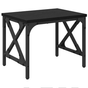 vidaXL Supporto per Stampante Rovere Nero 40 x 30 x 31 cm
