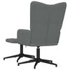 vidaXL Poltrona Relax con Sgabello Grigio Scuro in Tessuto