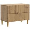vidaXL Armadio da Notte Rovere Artigianale 62 x 34,5 x 48 cm