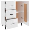 vidaXL Credenza 69,5x34x90 cm in Legno Multistrato Bianco Lucido