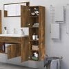 vidaXL Armadietto Bagno Rovere Fumo 30x30x130 cm in Legno Multistrato